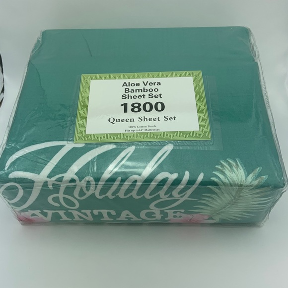 BAMBOO Other - Aloe Vera Teal Bamboo Sheet Set 6pcs Queen